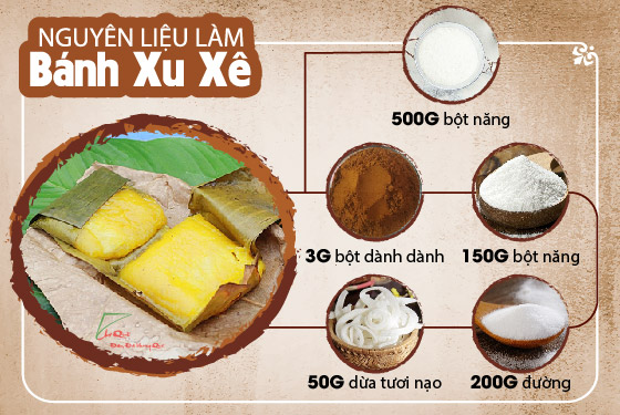 bánh xu xê bột dành dành